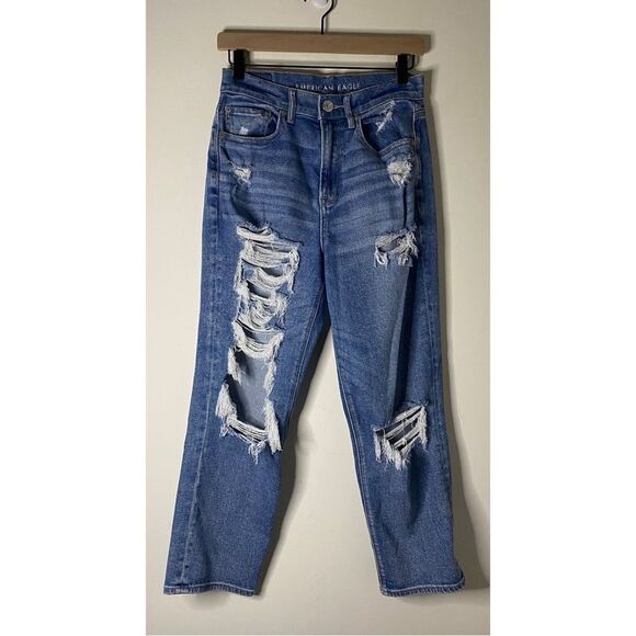 American Eagle Highest Rise 90s Boyfriend Jeans 4 Short - Picture 1 of 9